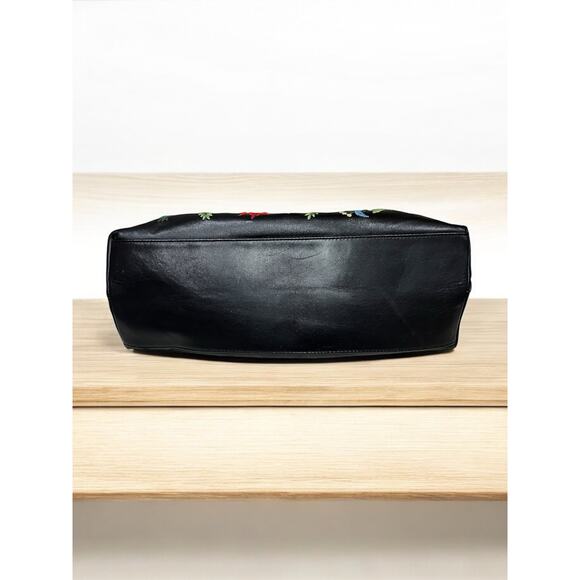 Y2K Isabella Fiore Embroidered Leather Clutch Bag & Large Wristlet - Picture 5 of 13